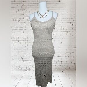 Elegant White Crochet Dress